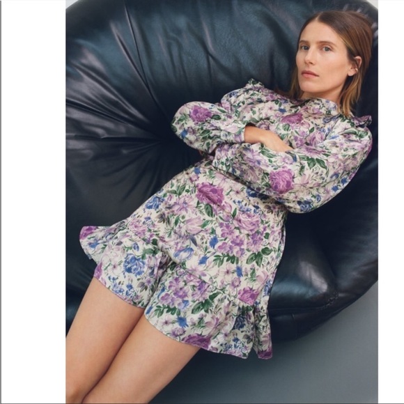 RARE Zara NWT Satin Effect Print Dress - Picture 5 of 11